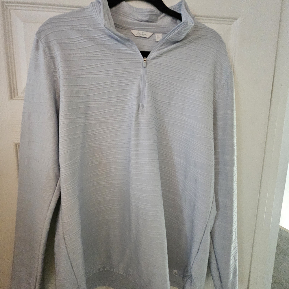 Lady Hagen Sky Blue Zip-Up Sweater